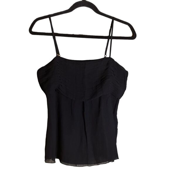 Gap Black Silk Layered Spaghetti Strap Top Size Small ▪️ - Picture 1 of 9